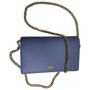 Gucci blue leather handbag