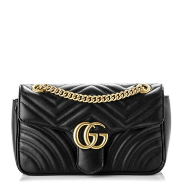 Gucci marmont black leather handbag
