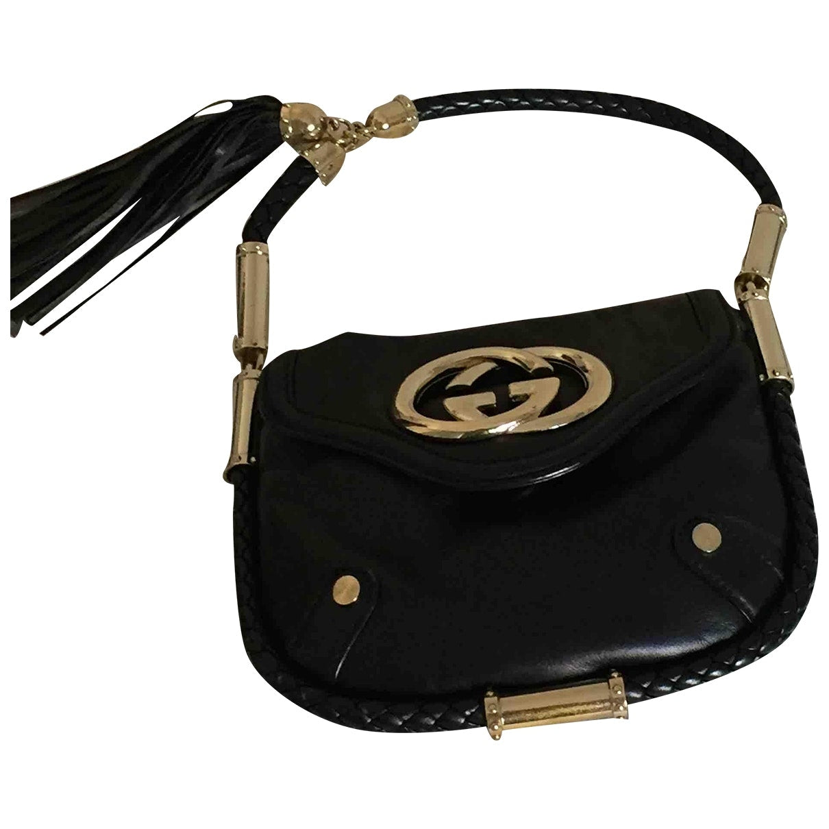 Gucci black leather handbag