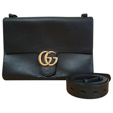 Gucci marmont black leather handbag