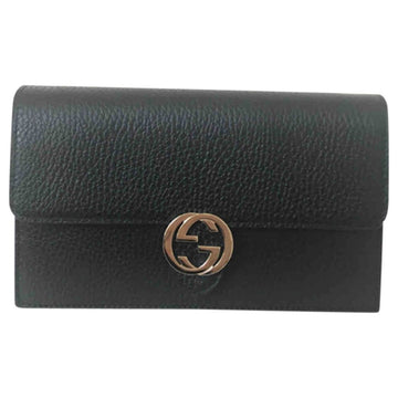 Gucci interlocking black leather handbag