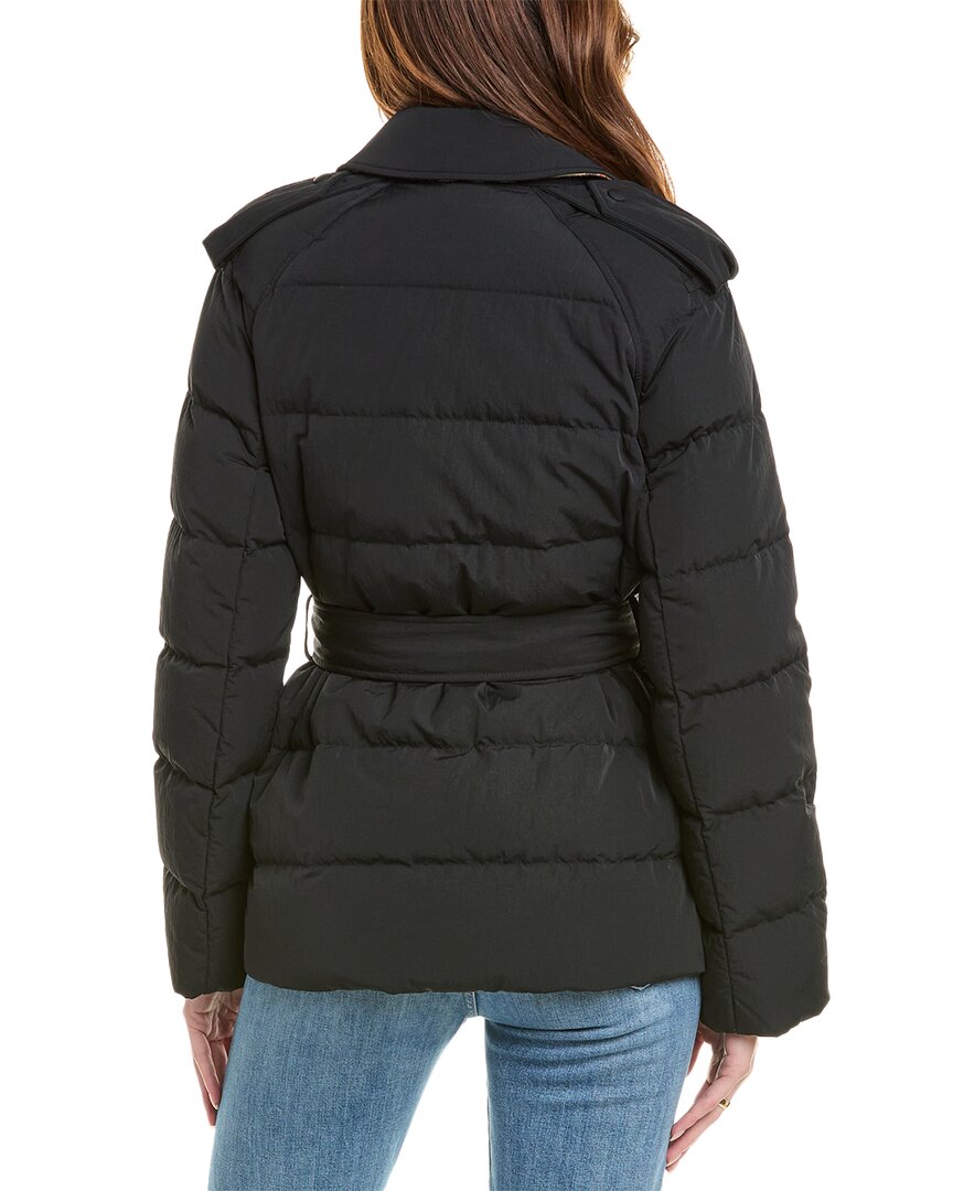 Burberry Short Wool-Trim Coat