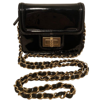 Top Quality Chanel Mini Black Patent Leather Classic Shoulder Bag