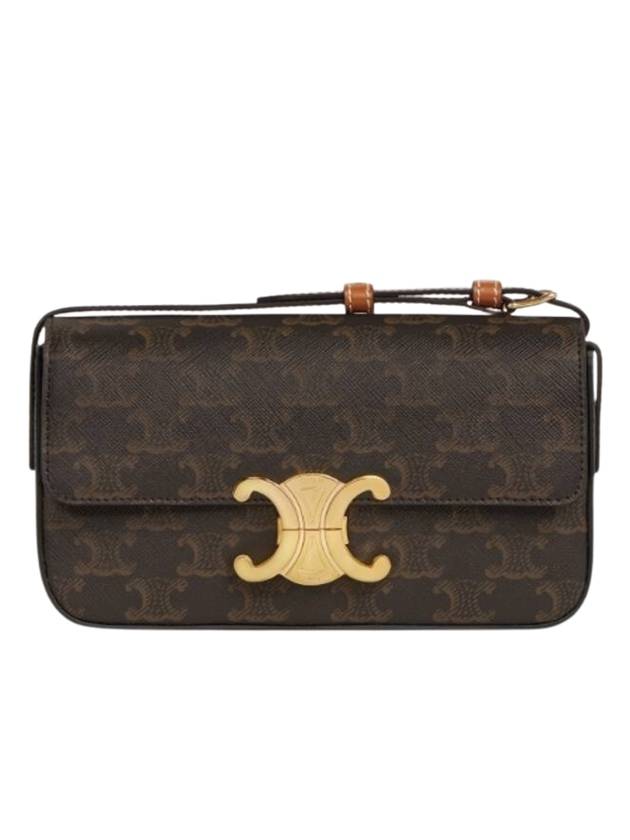 CELINE Triomphe Shoulder Bag Tan