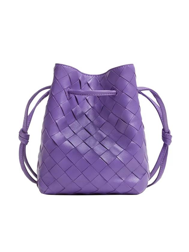 Bottega Veneta Intrecciato Small Bucket Bag Purple