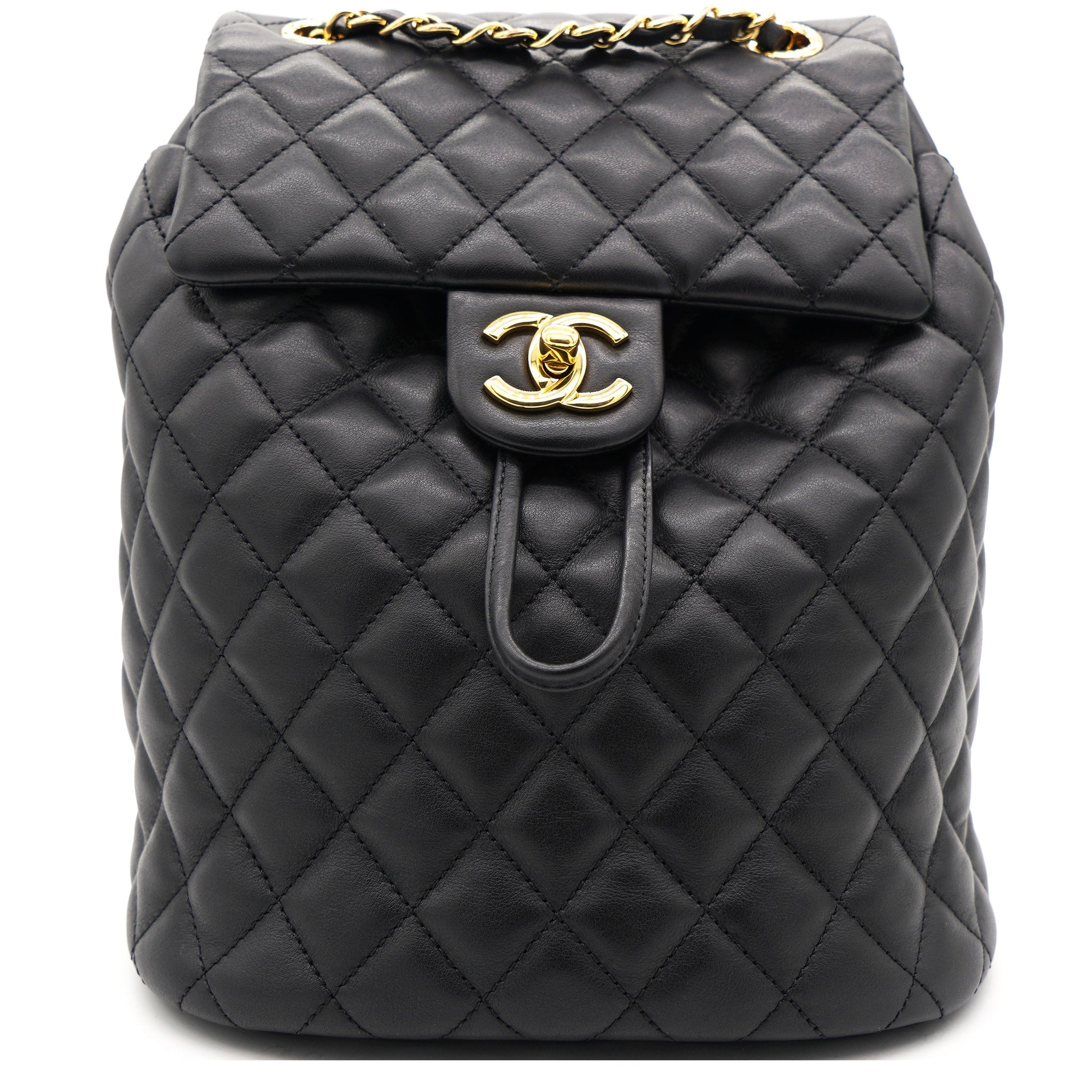 Chanel Calfskin Quilted Small Urban Spirit Backpack Black