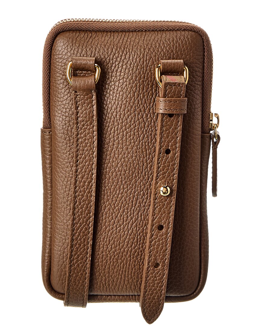 Burberry Logo Leather Phone Crossbody