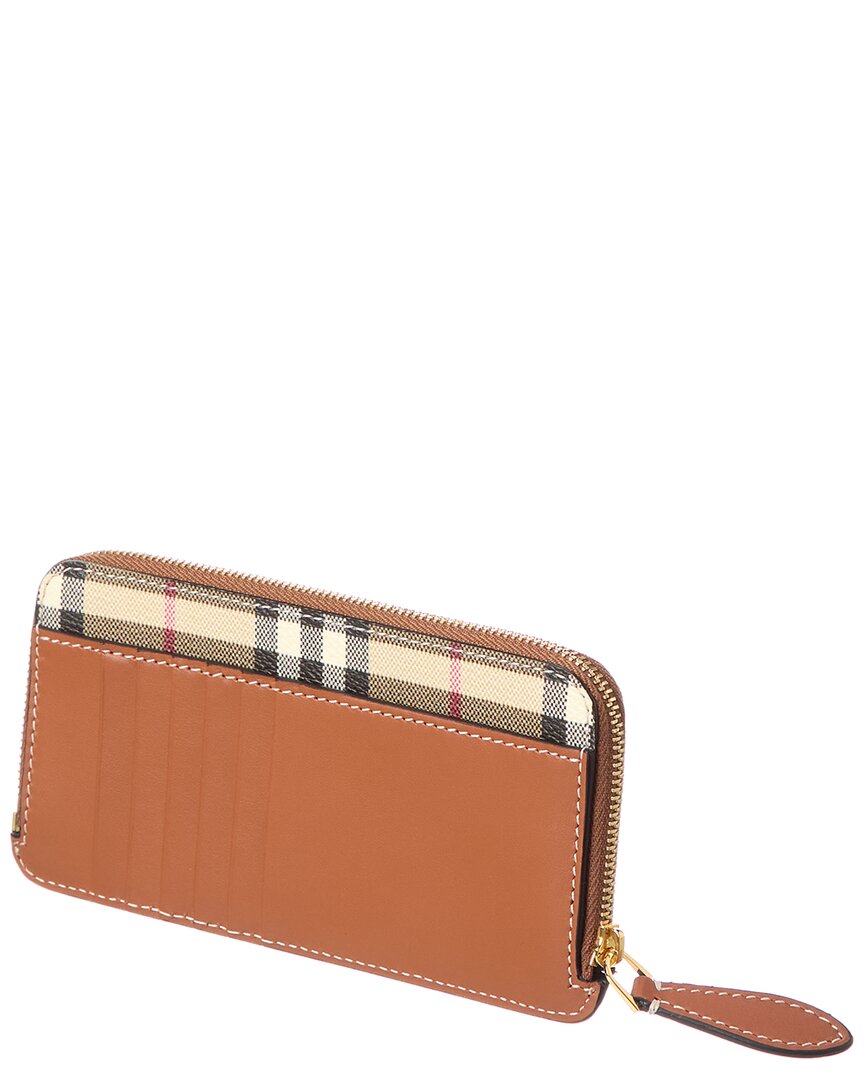 Burberry Check E-Canvas & Leather Card Case