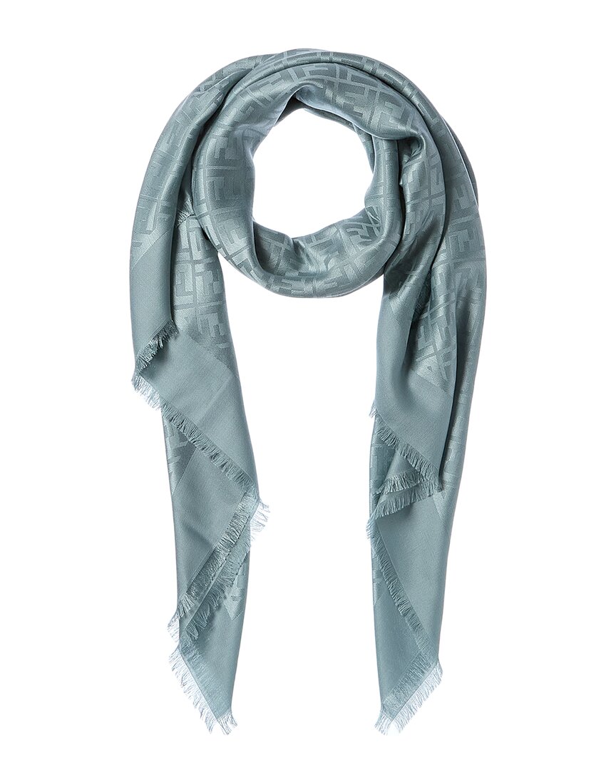 Fendi Ff Motif Wool & Silk-Blend Scarf