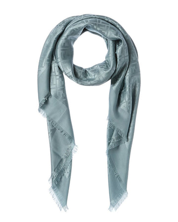 Fendi Ff Motif Wool & Silk-Blend Scarf
