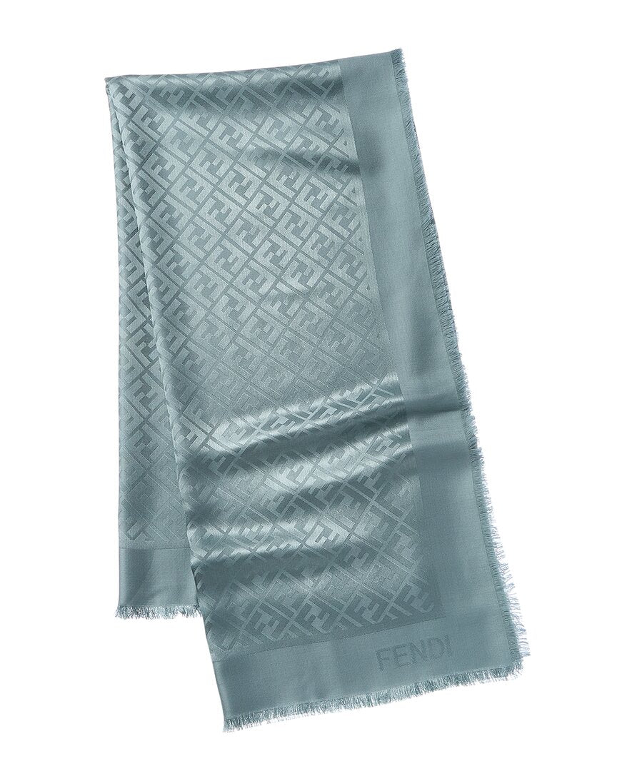 Fendi Ff Motif Wool & Silk-Blend Scarf