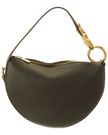 Burberry Knight Arc Leather Hobo Bag