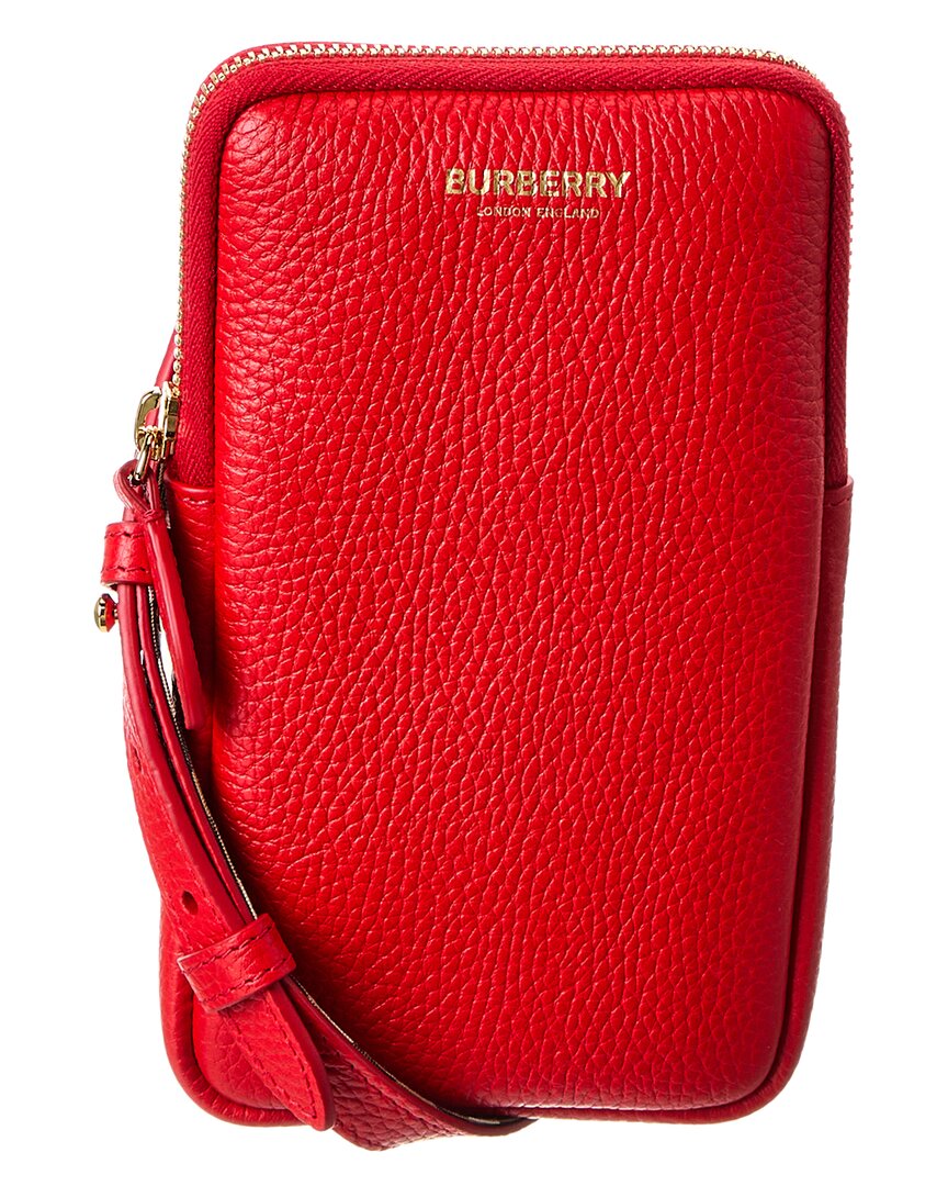Burberry Logo Leather Phone Crossbody