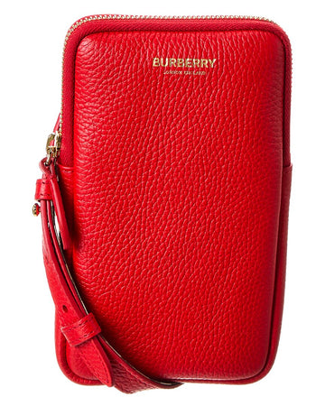 Burberry Logo Leather Phone Crossbody