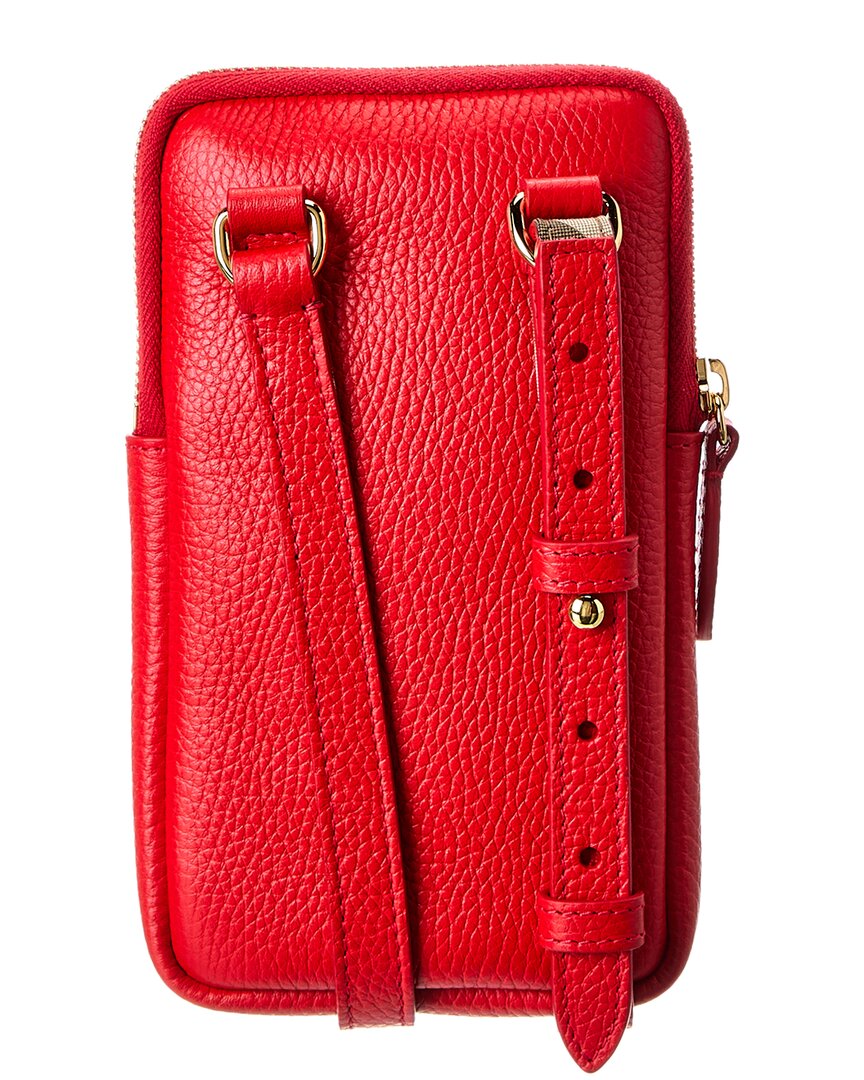 Burberry Logo Leather Phone Crossbody