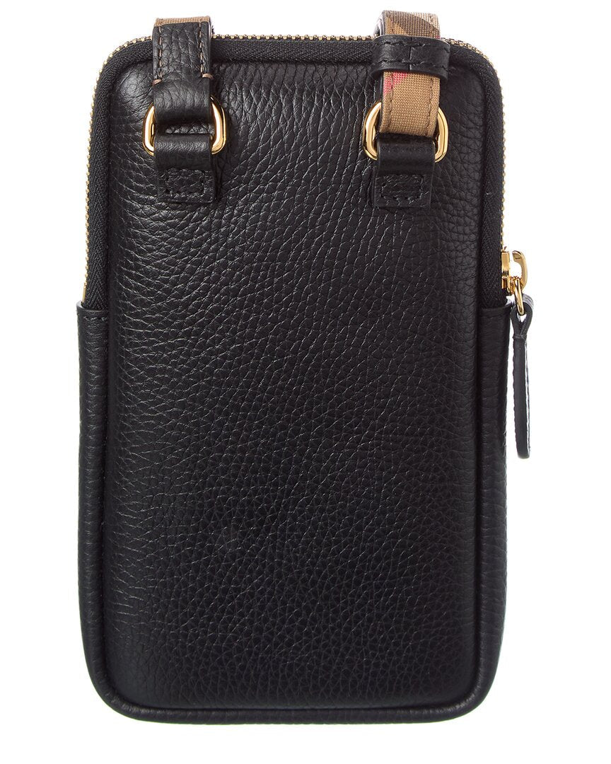 Burberry Logo Leather Phone Crossbody