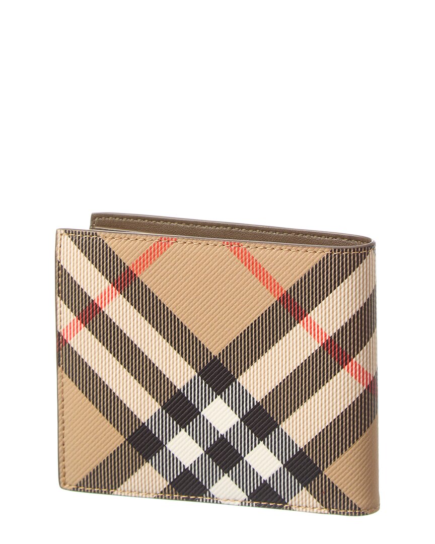Burberry Check E-Canvas Bifold Wallet