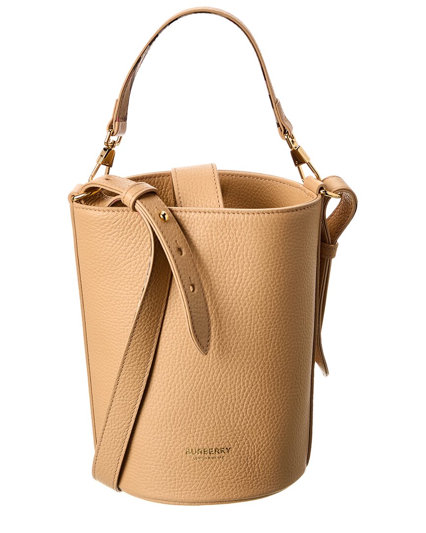 Burberry Logo Leather Bucket Bag