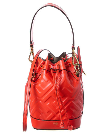 Fendi Mon Tresor Mini Leather Bucket Bag