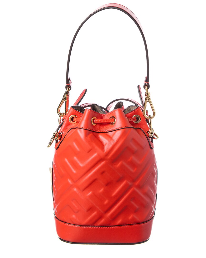 Fendi Mon Tresor Mini Leather Bucket Bag