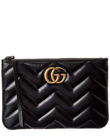 Gucci Gg Marmont Leather Clutch