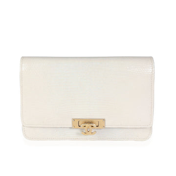 Top Quality Chanel Gold Metallic Lizard Golden Class Wallet on Chain