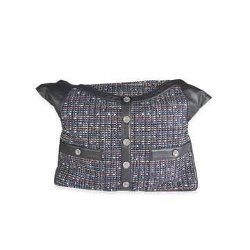 Top Quality Chanel Navy Lambskin & Multicolor Tweed Girl Bag