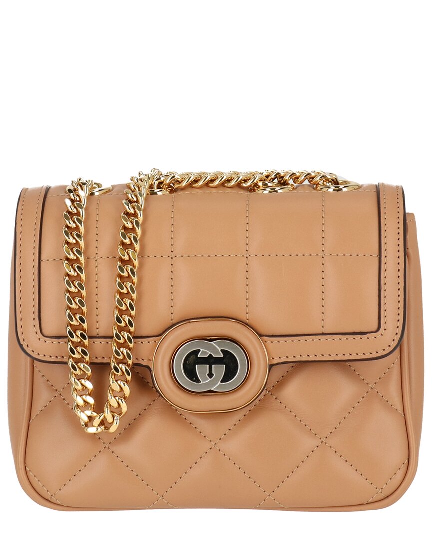 Gucci Gg Deco Mini Leather Shoulder Bag