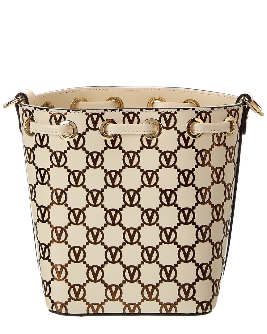Valentino By Mario Valentino Jules Monogram Leather Bucket Bag