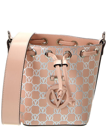 Valentino By Mario Valentino Jules Monogram Leather Bucket Bag