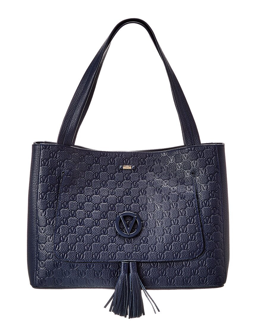 Valentino By Mario Valentino Ollie Dollaro Monogram Leather Tote