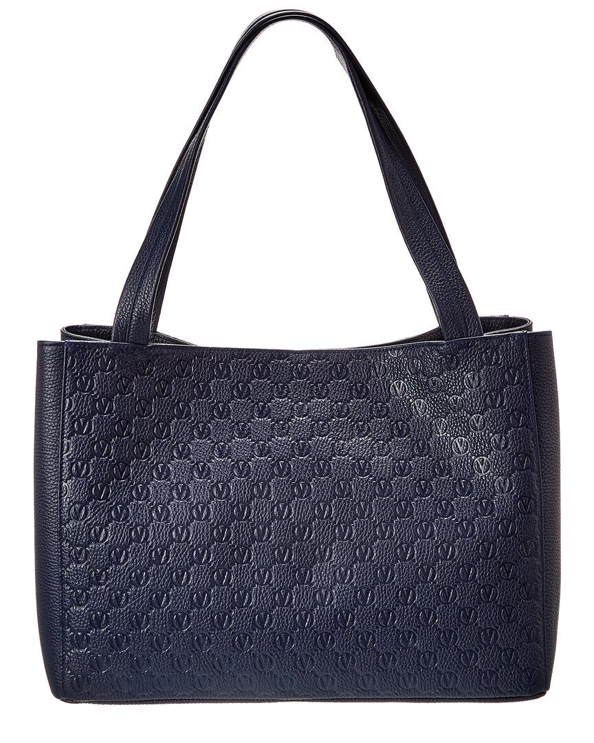 Valentino By Mario Valentino Ollie Dollaro Monogram Leather Tote