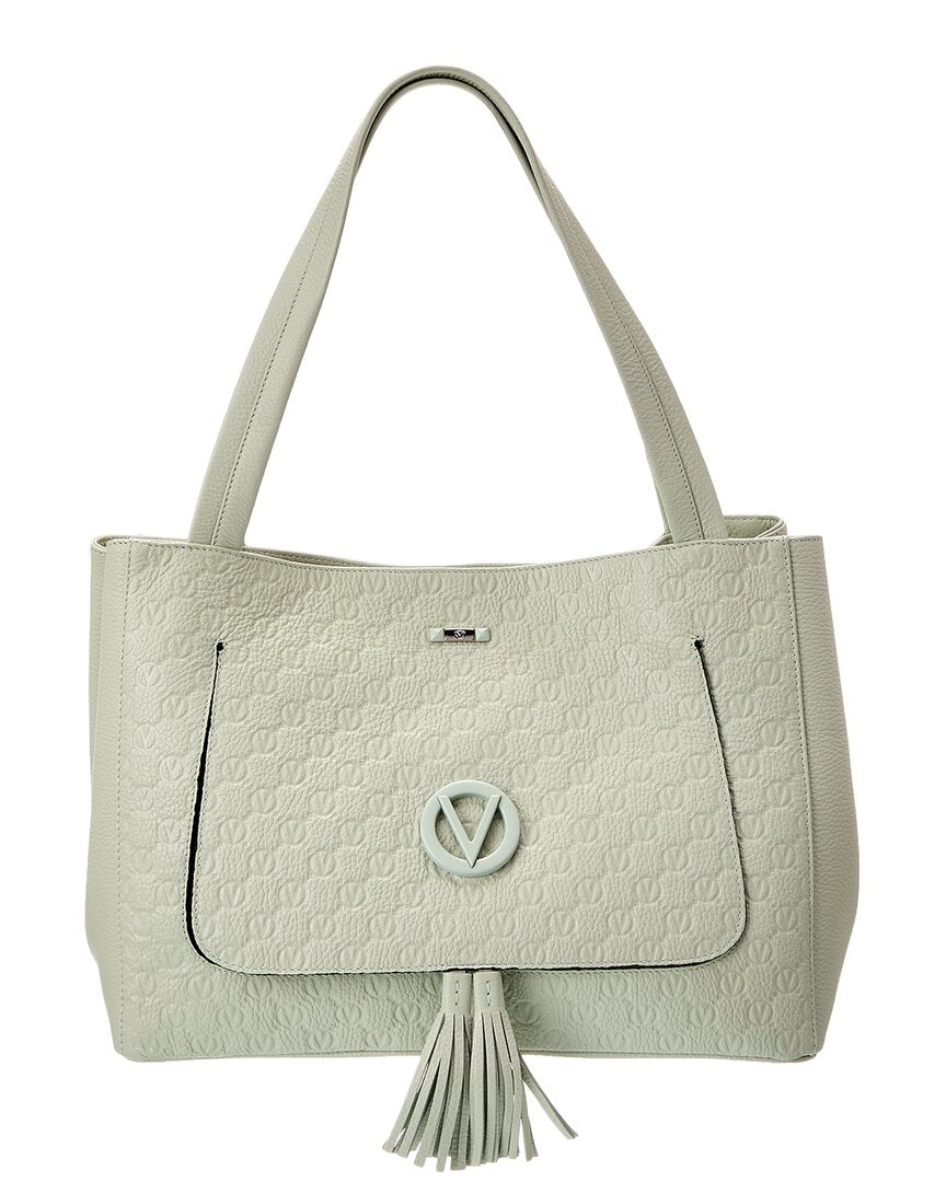 Valentino By Mario Valentino Ollie Dollaro Monogram Leather Tote