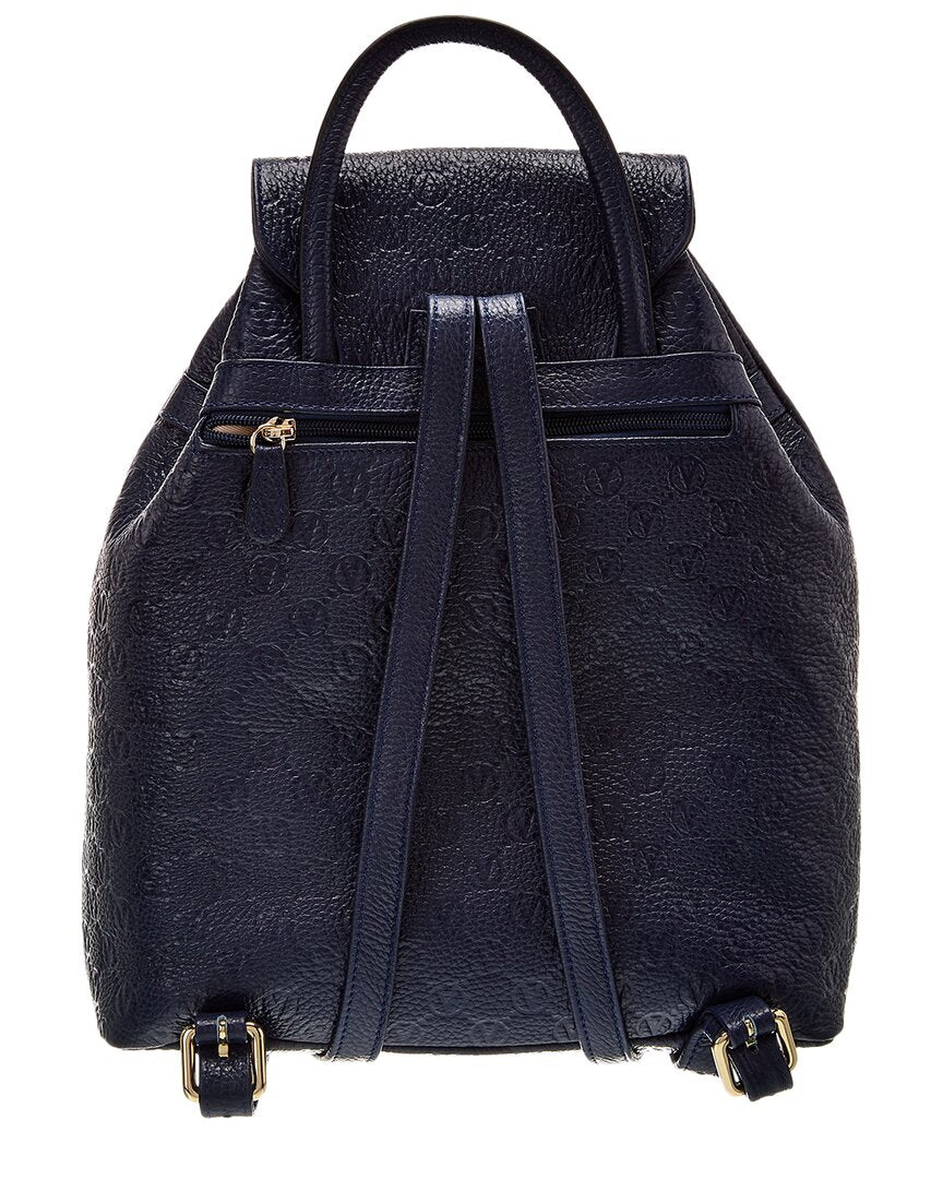 Valentino By Mario Valentino Simeon Dollaro Monogram Leather Backpack