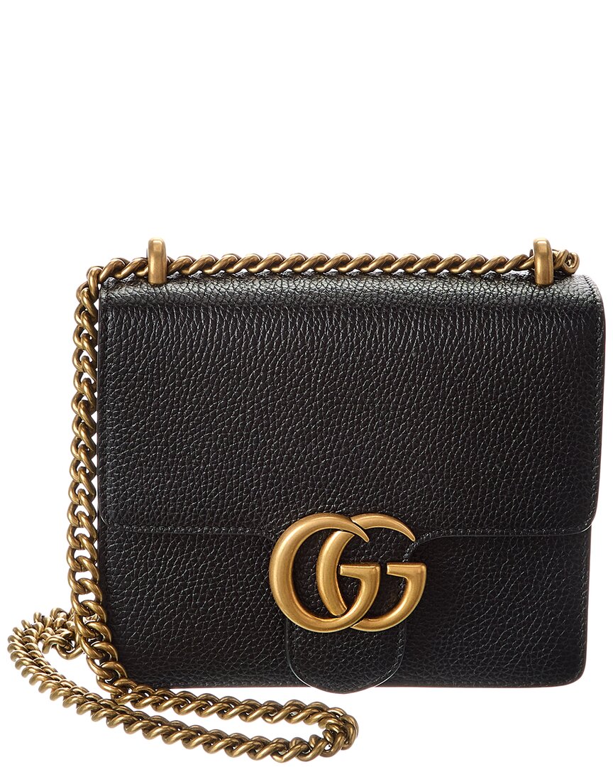 Gucci Gg Logo Leather Shoulder Bag
