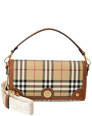 Burberry Vintage Check E-Canvas & Leather Shoulder Bag