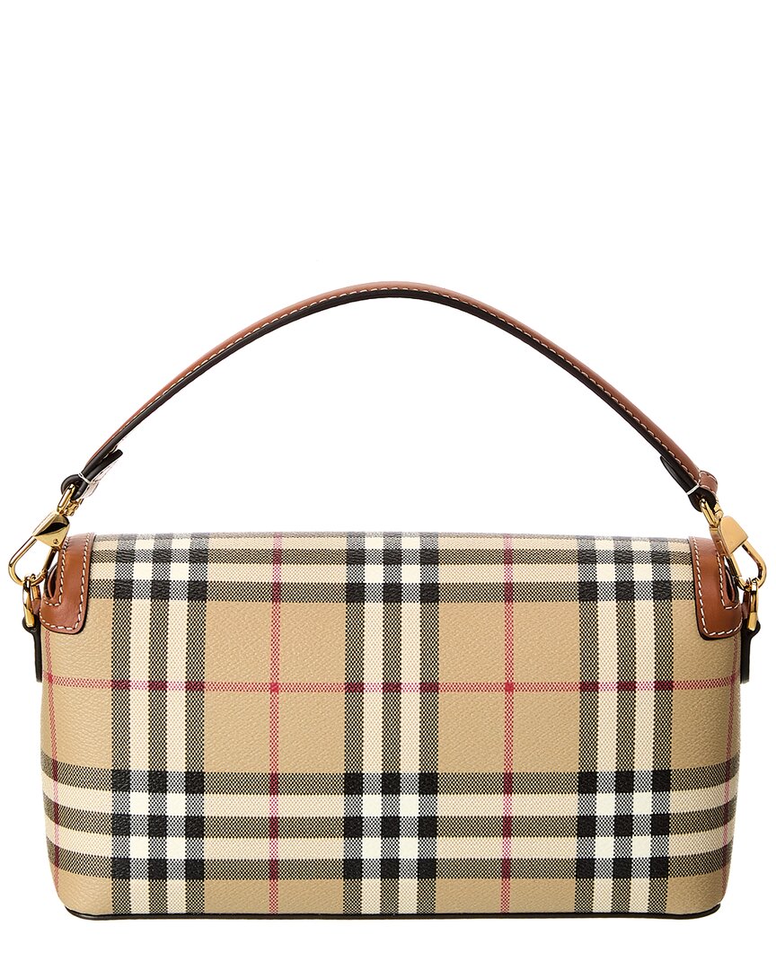 Burberry Vintage Check E-Canvas & Leather Shoulder Bag