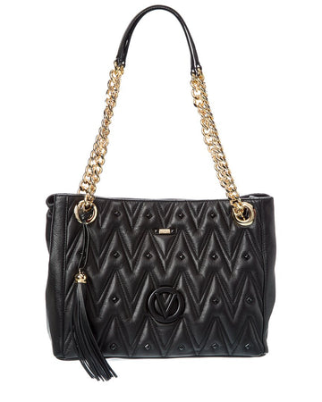 Valentino By Mario Valentino Luisa Diamond Leather Shoulder Bag