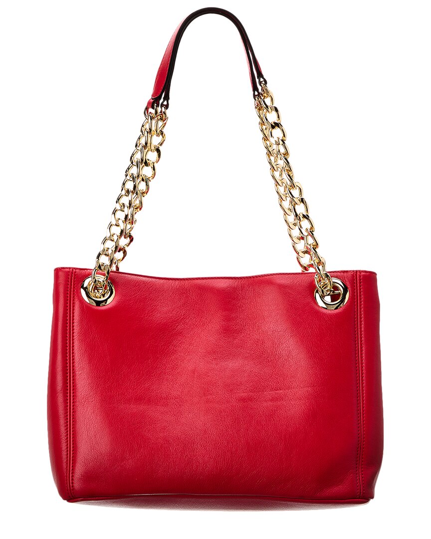 Valentino By Mario Valentino Luisa Embossed Leather Shoulder Bag