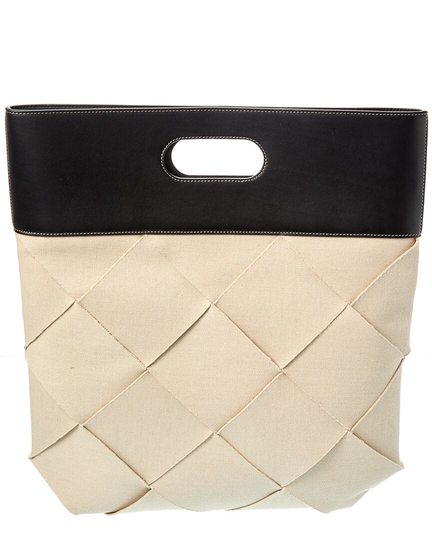Bottega Veneta Maxi Intrecciato Canvas & Leather Tote