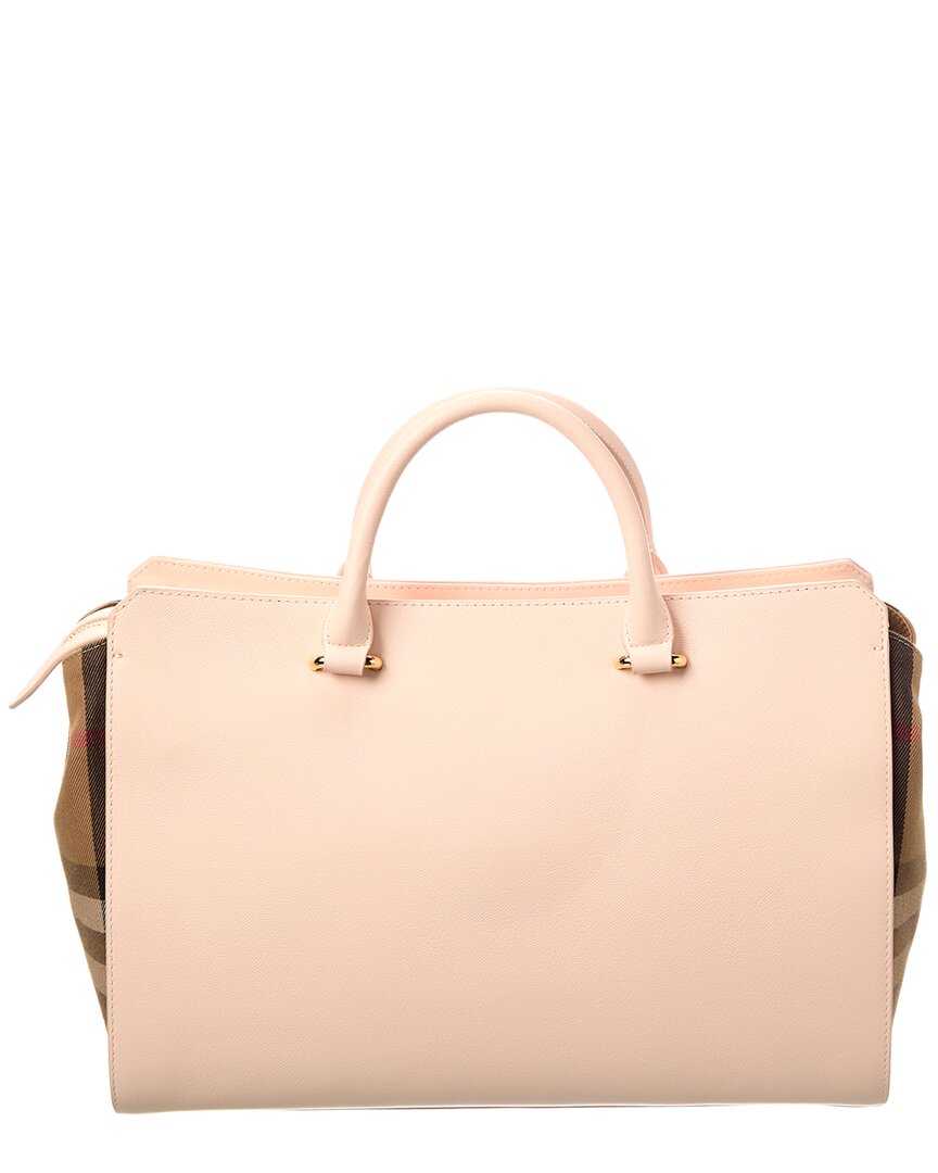 Burberry Banwell Medium Check Canvas & Leather Satchel