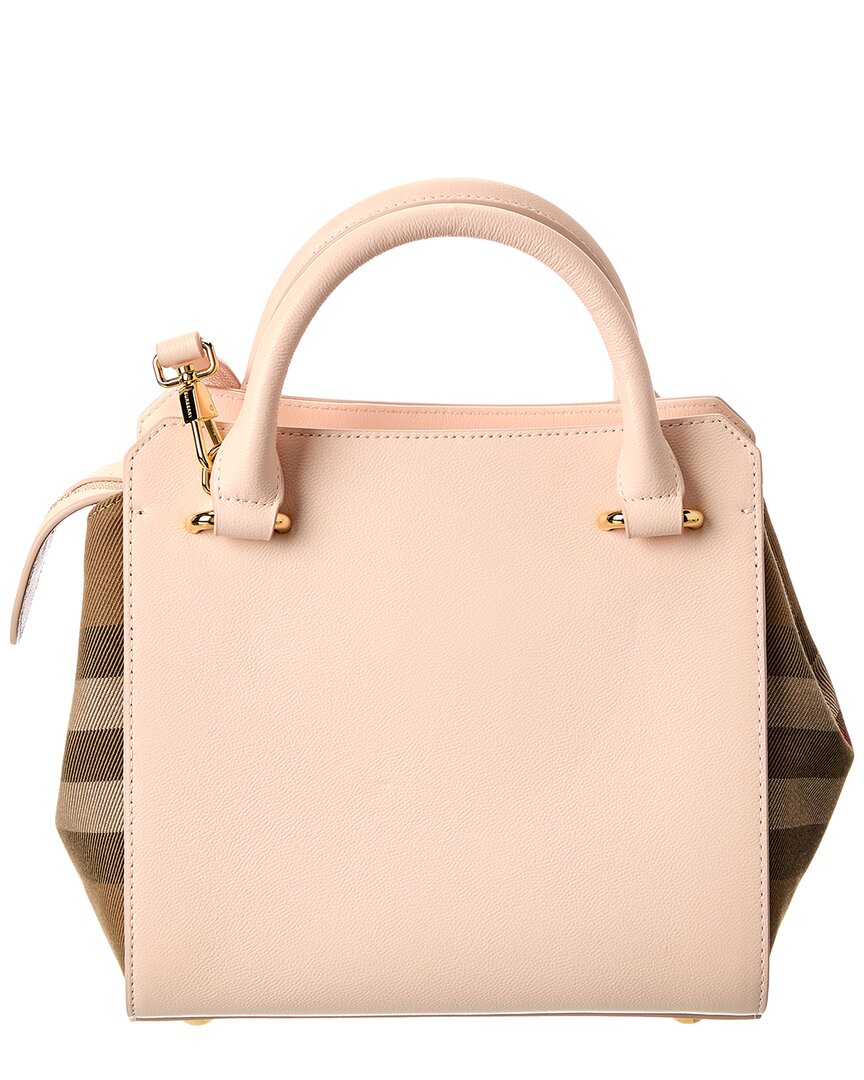 Burberry Banwell Check Canvas & Leather Satchel