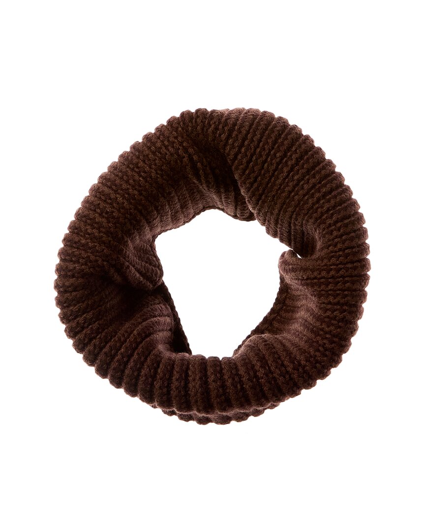 Fendi Logo Leather-Trim Wool Scarf