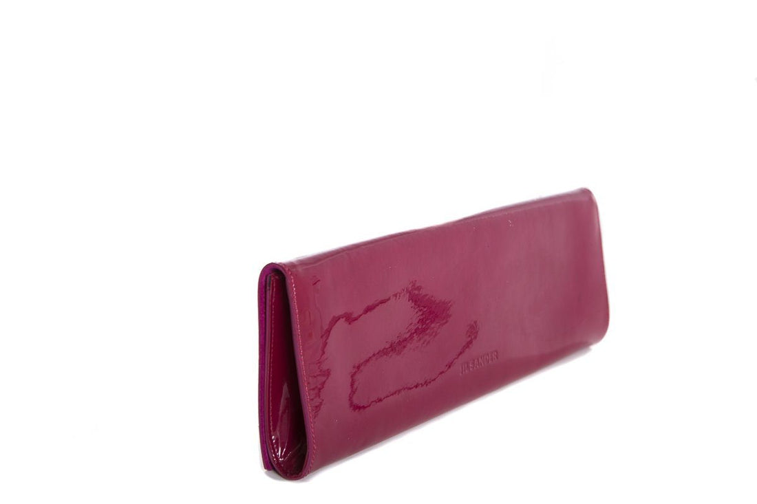 Jil Sander Magenta Patent Leather Clutch