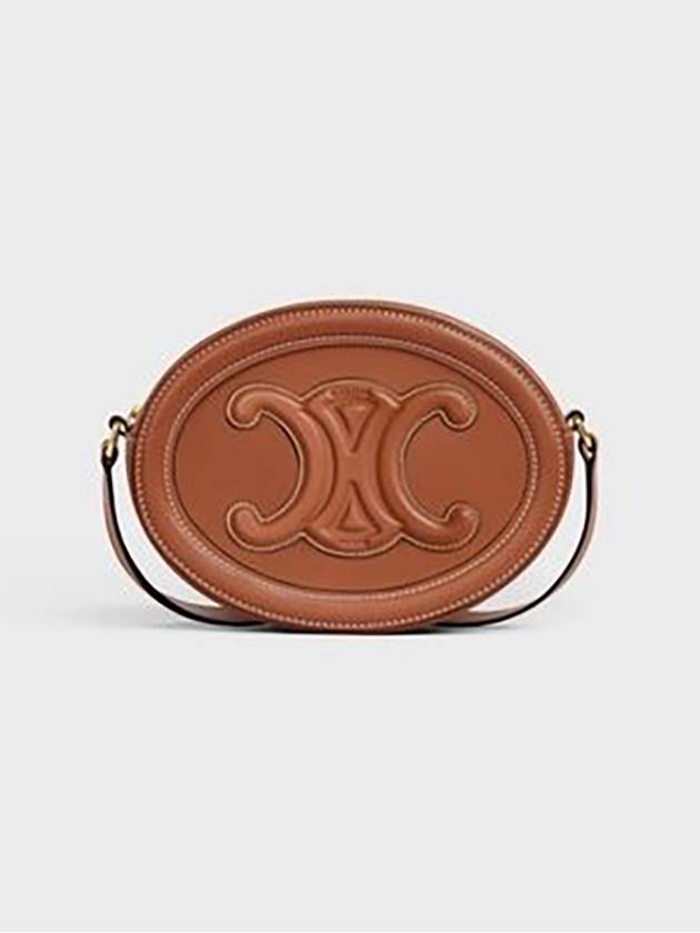 CELINE Cuir Triomphe Calfskin Cross Bag Tan