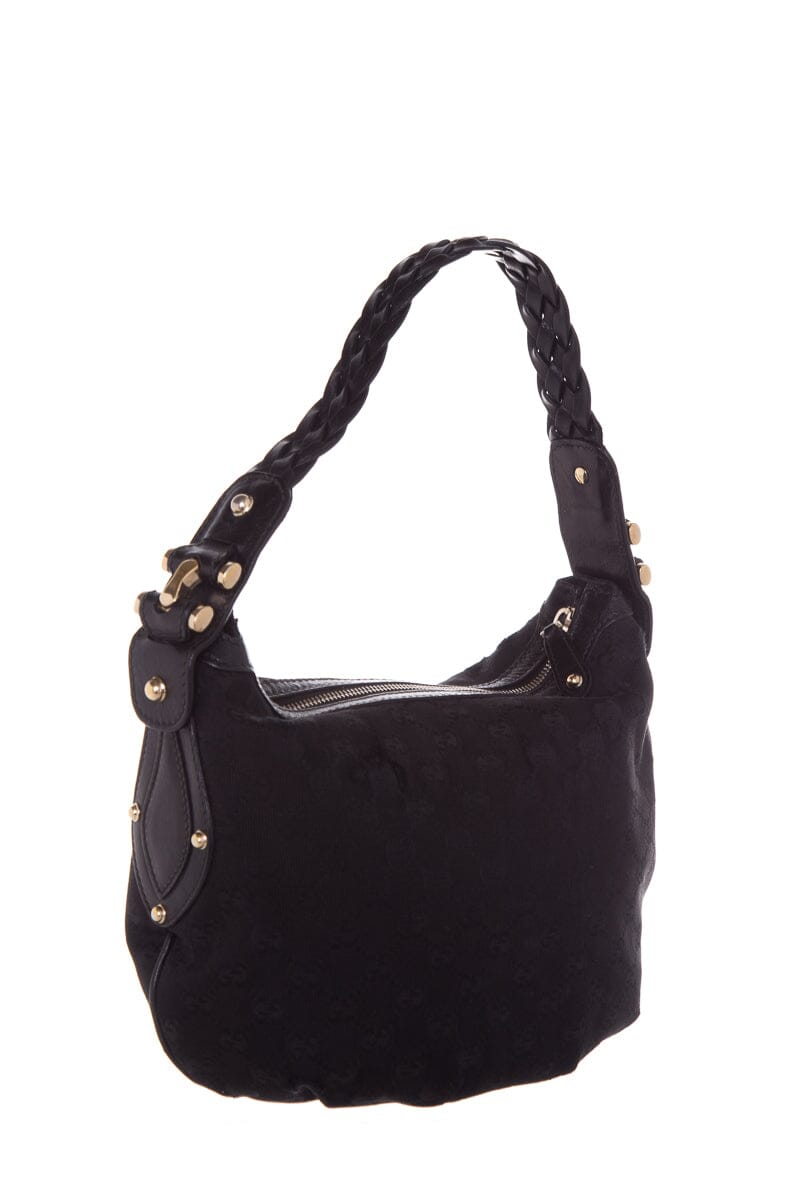 Gucci Vintage Black Monogram Hobo