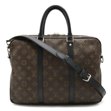 Louis Vuitton Monogram Macassar Porte-Documents Voyage PM 2way Briefcase M52005