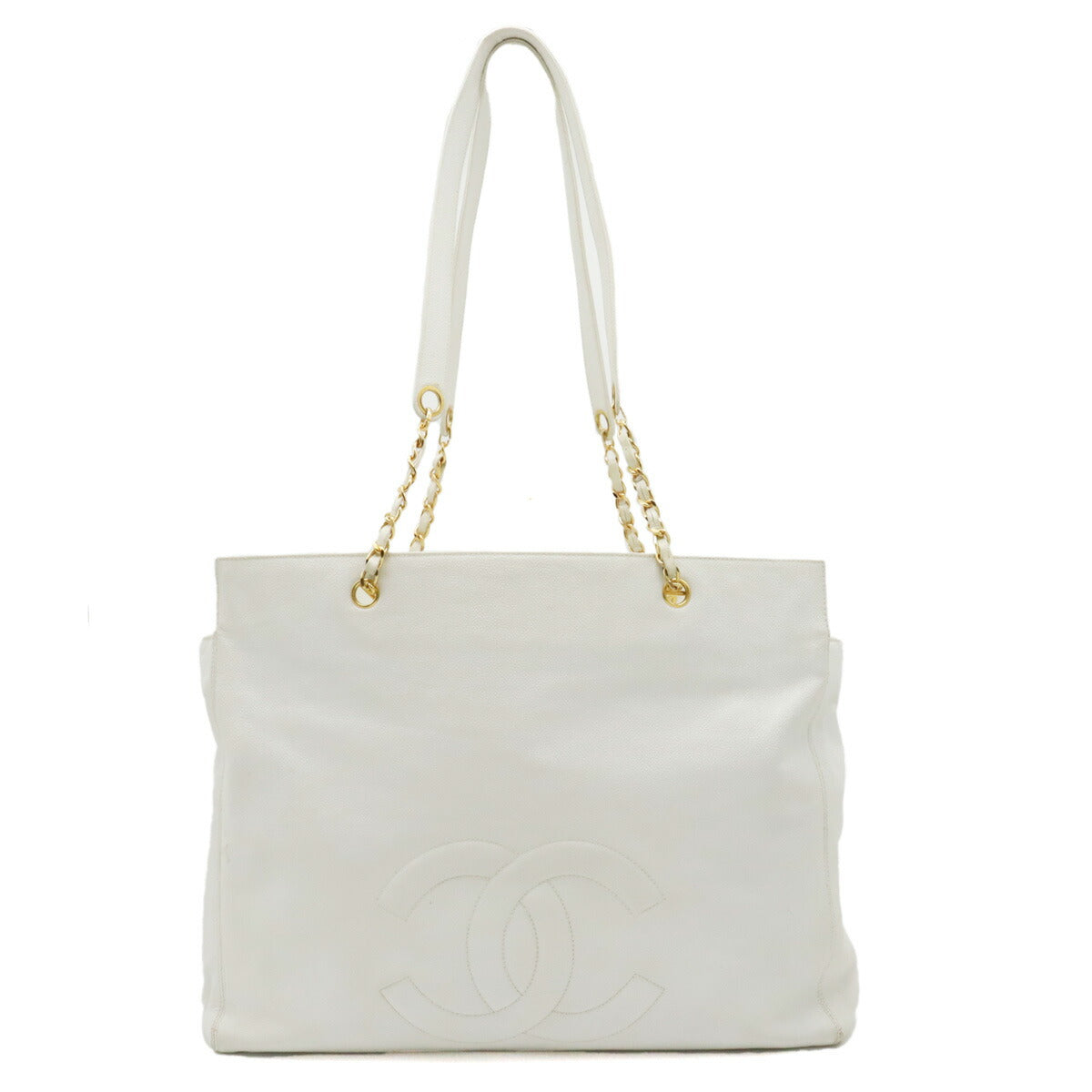 Chanel Caviar Skin Coco Mark Chain Tote Bag