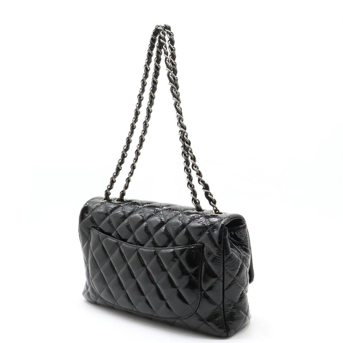 Chanel Patent Leather Matelasse 30 Shoulder Bag A28600