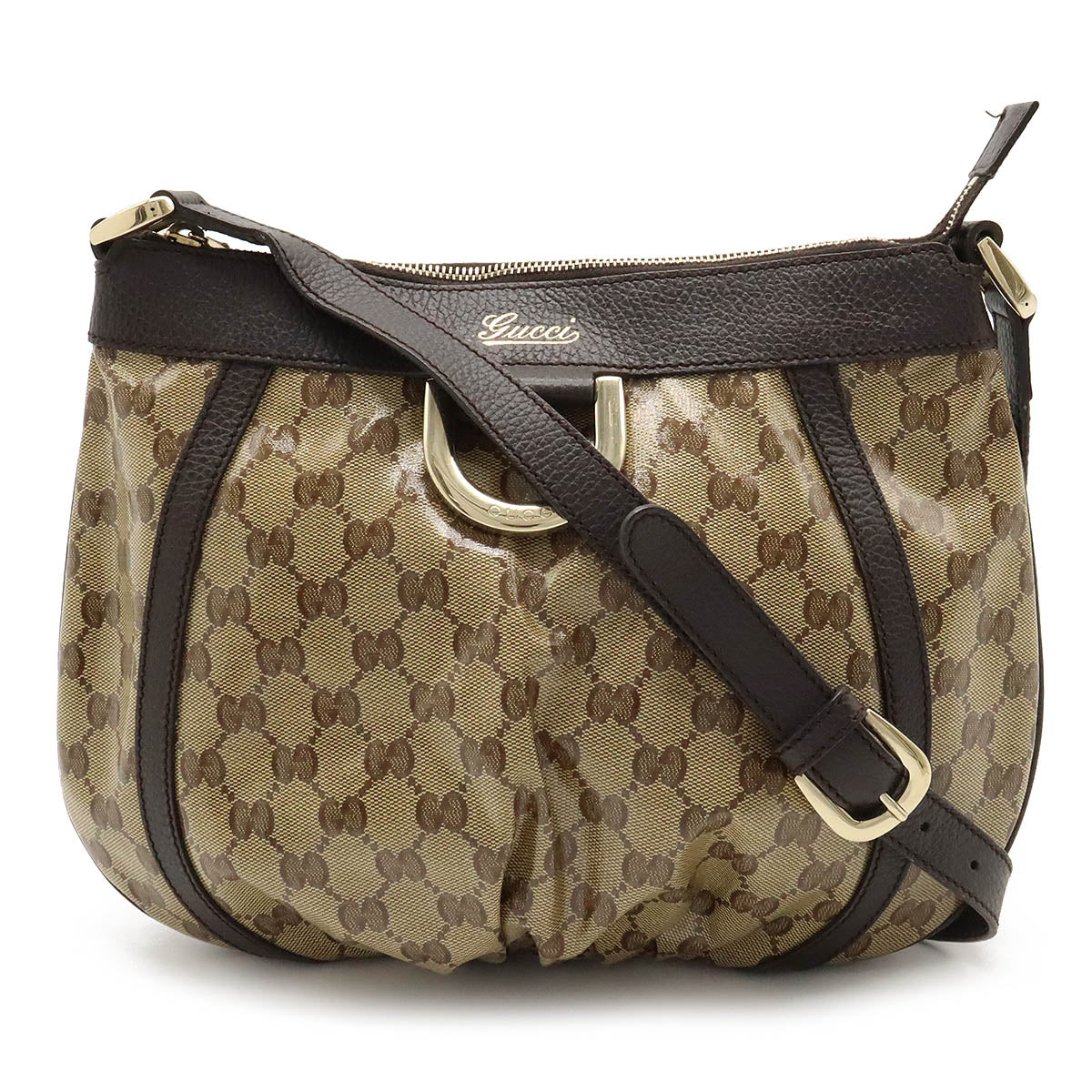 Gucci GG Crystal Coated Canvas Shoulder Bag 265691